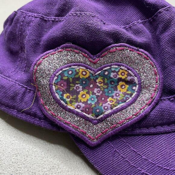 Est 1989 Place Girls Purple Cap Stretch Back Heart Size 2-4 Year - Picture 2 of 6